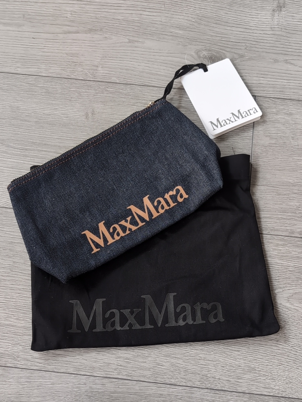NWT Max Mara Denim Cosmetic Pouch